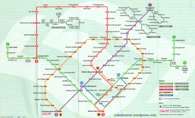 peta MRT Singapura
