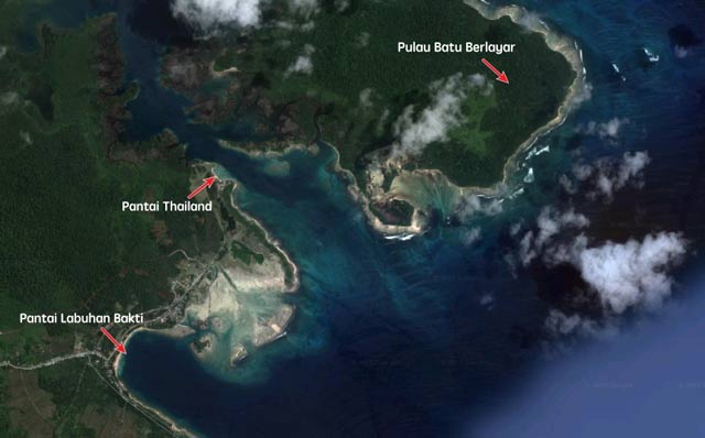 Lokasi bekas Camp Thailand menurut hasil pemetaan Google Maps. Foto oleh Aqil Rozha