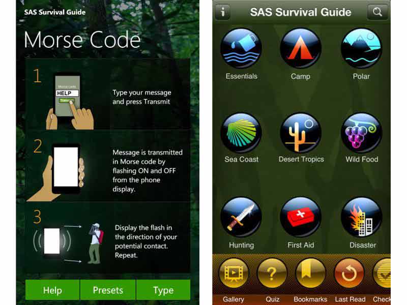 Tampilan SAS Survival Guide App. Foto diambil dari sini.