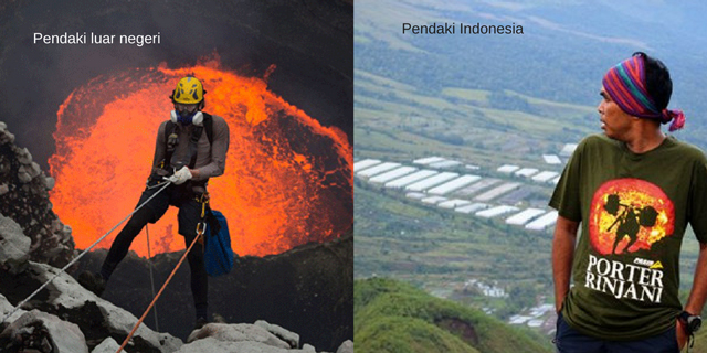 pendaki indonesia vs pendaki luar negeri