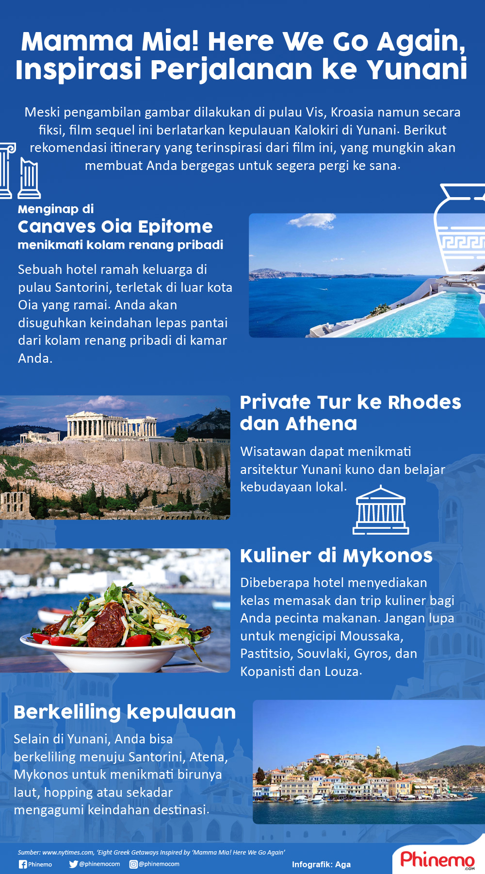 Infografik Berangkat dari Sequel Film Mamma Mia, Inspirasi Destinasi Liburan Anda Selanjutnya, Yunani
