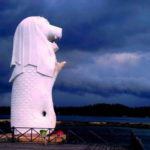patung merlion bontang