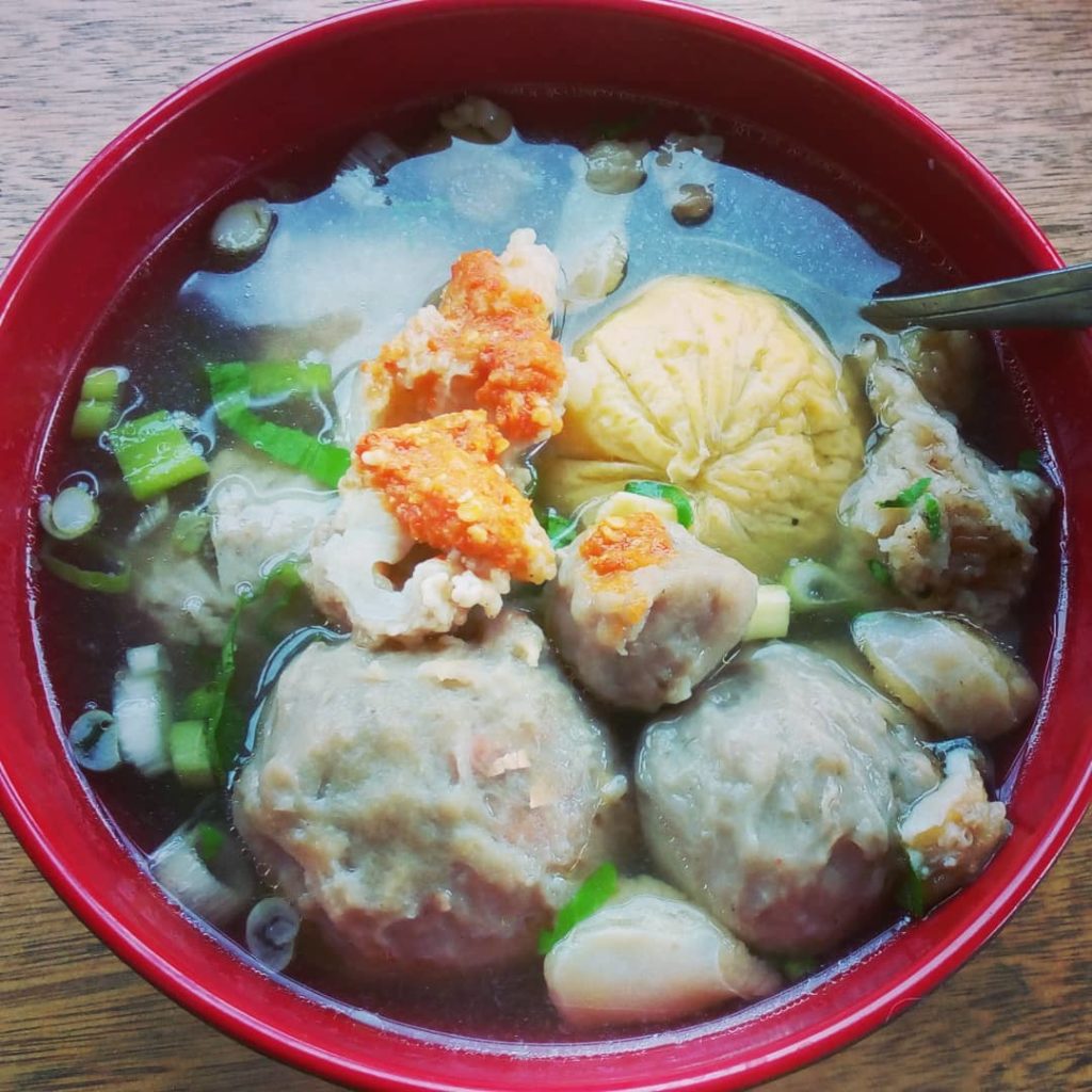 bakso telur dadar