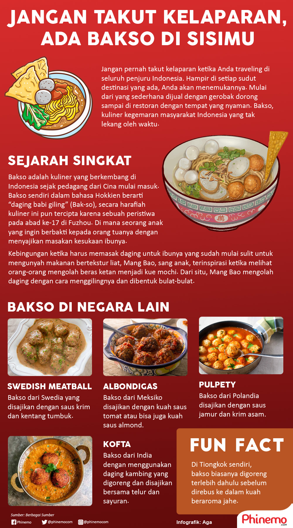Infografik Bakso, Kuliner Indonesia yang Tak Akan Lekang Oleh Waktu