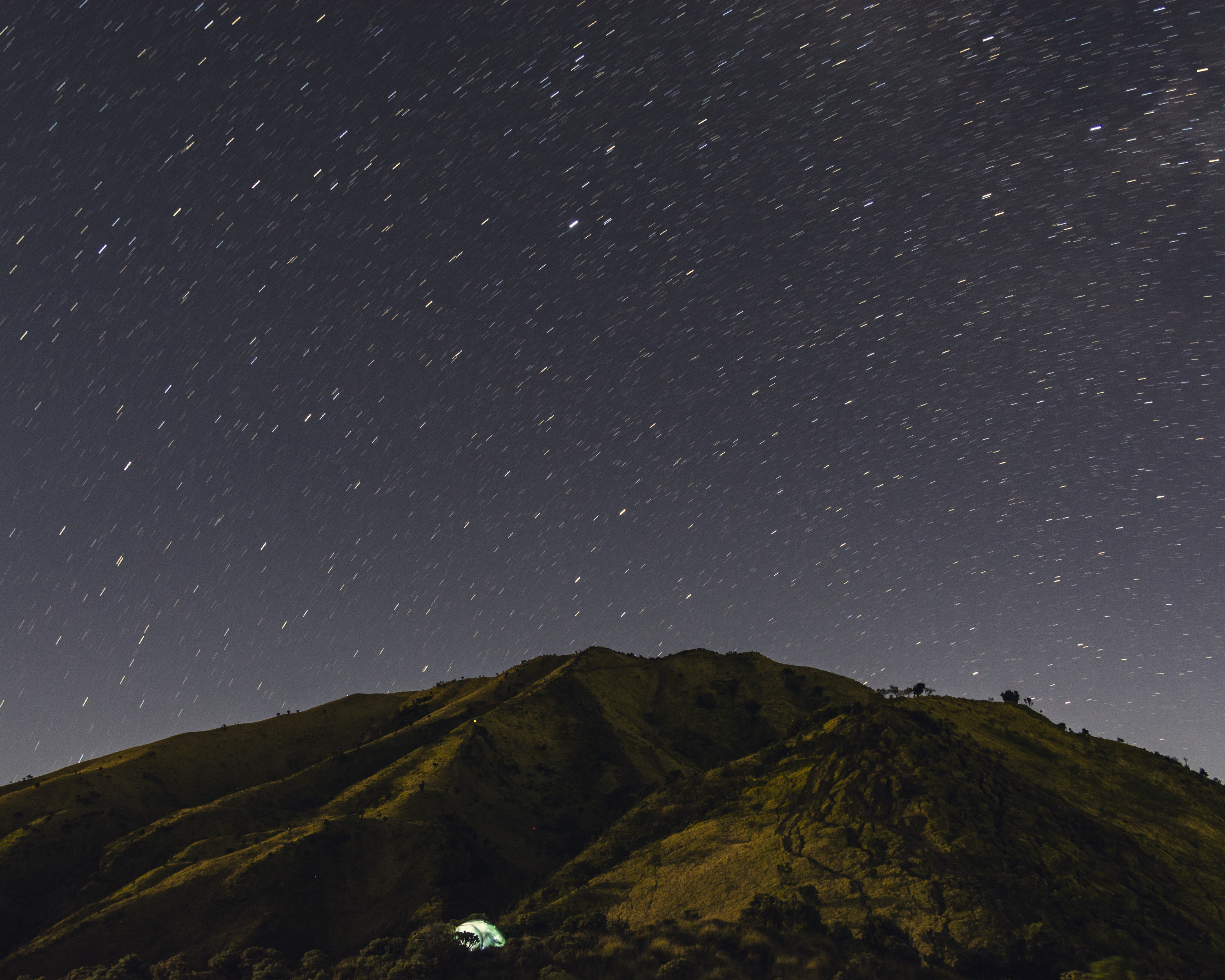 taman nasional gunung merbabu malam hari