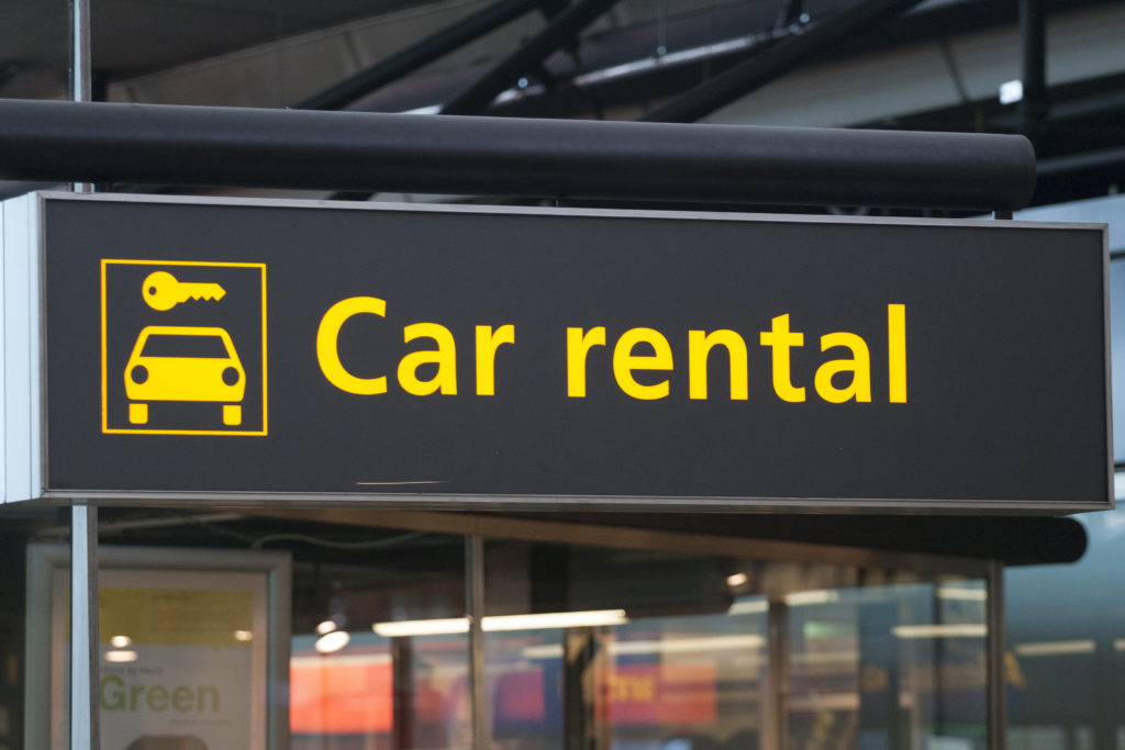 Car Rental Sign At A Airport Phinemo