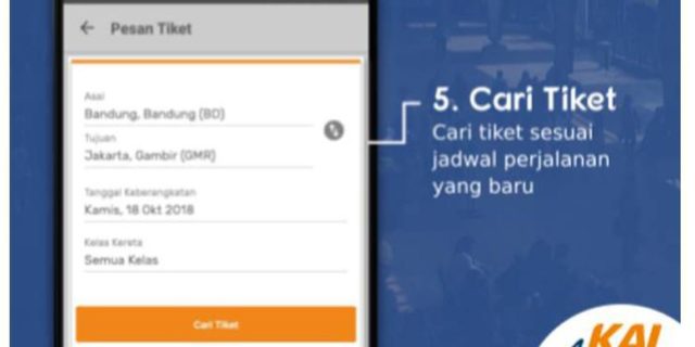 cara reschedule tiket kereta