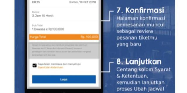 cara reschedule tiket kereta