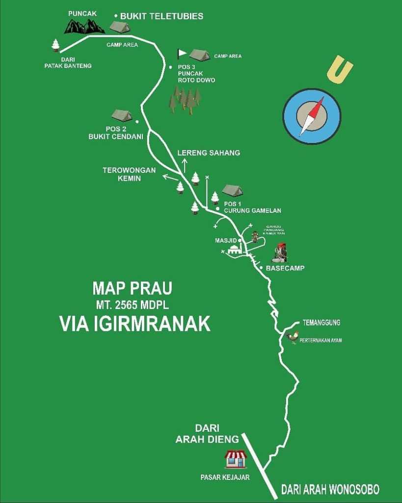 jalur baru pendakian gunung prau