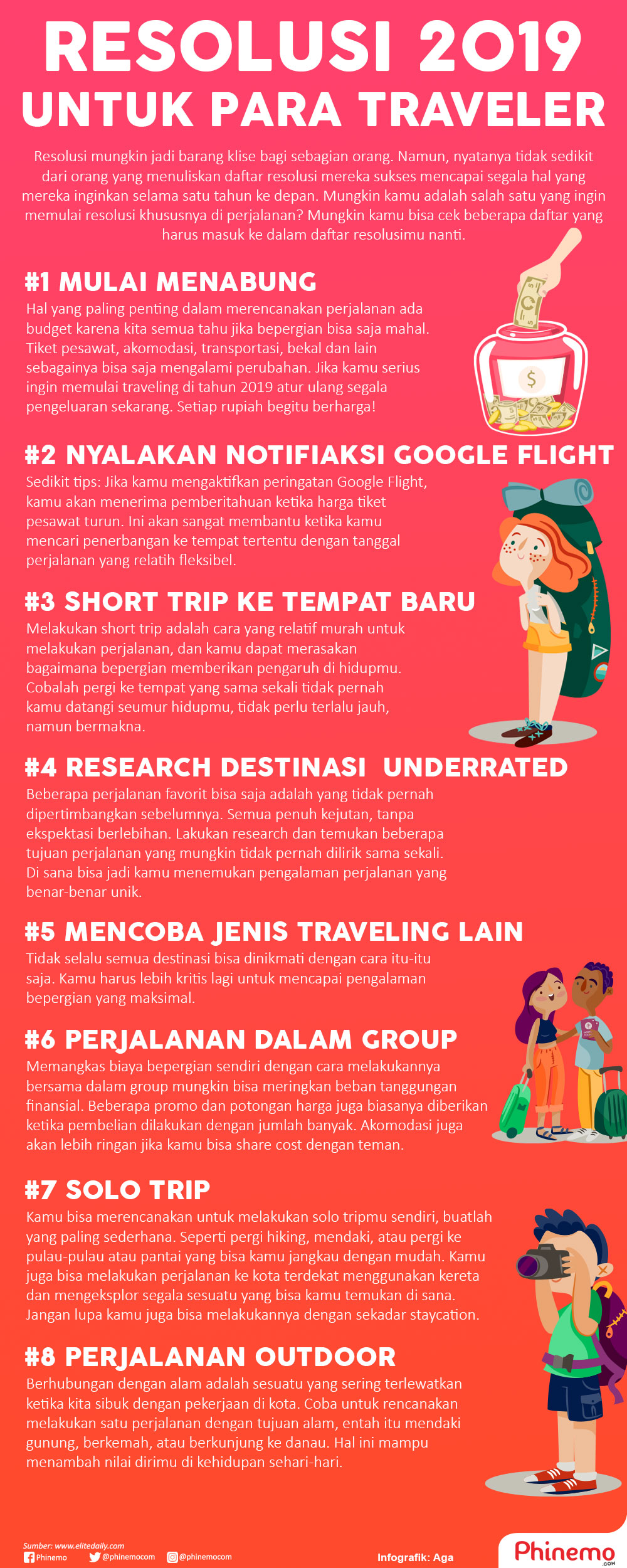 Infografik Susun Baik-baik Resolusi Perjalanan Untuk Tahun 2019, Berikut Usulan Kami